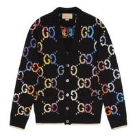 Gucci GG Wool Jacquard Cardigan 'Black' 694776-XKCD4-1152