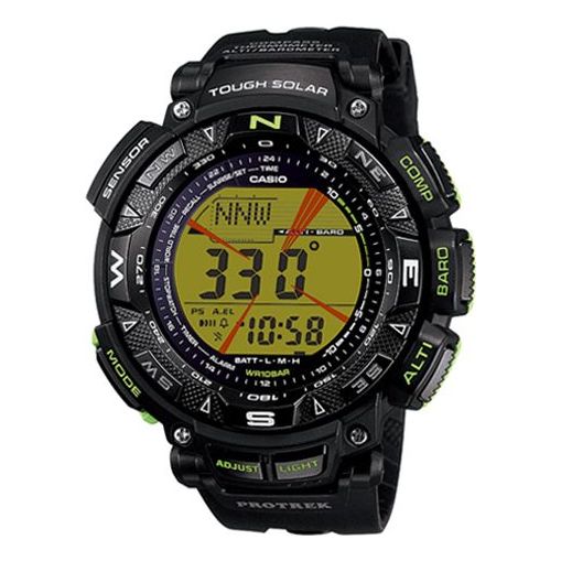 CASIO Waterproof Sports Solar Powered Mens Black Digital PRG-240-1B