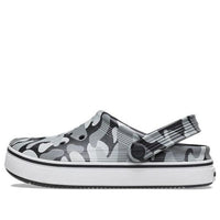(GS) Crocs Off Court Printed Clogs 'Grey Black White' 209150-066