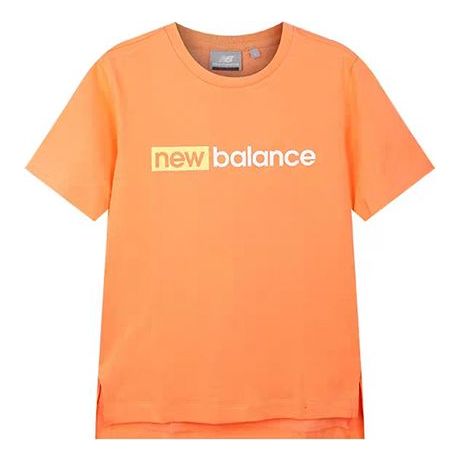 (WMNS) New Balance Breathable Round Neck Short Sleeve Orange Yellow NEA2E032-LOR