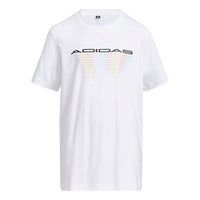 (GS) adidas Silk T-Shirt Asia Sizing 'White Black' HE2564