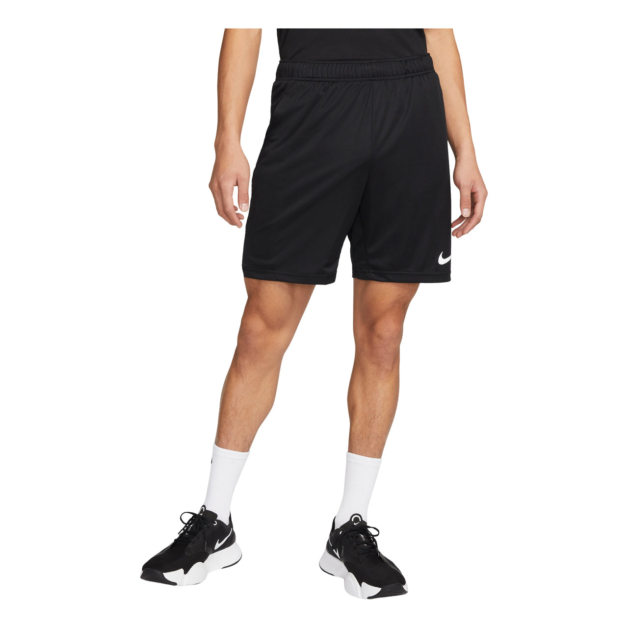Men's Nike SS22 Casual Logo Printing Black Straight Shorts DM5943-010