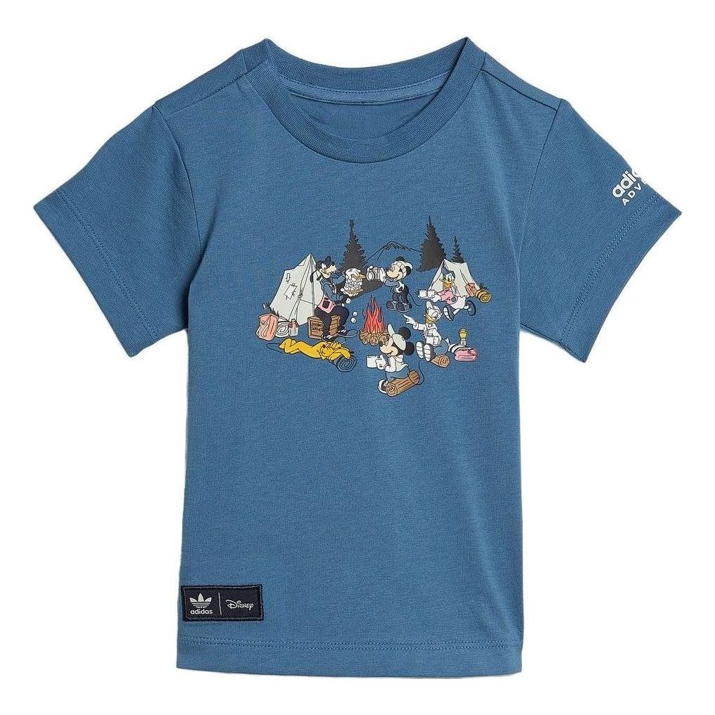 (TD) adidas Disney Mickey And Friends Tee 'Altered Blue' HK9777