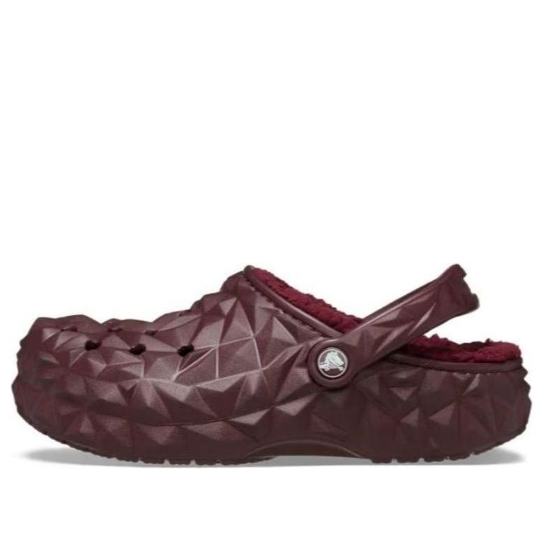 Crocs Lined Geometric Clogs 'Dark Cherry' 210069-6WD