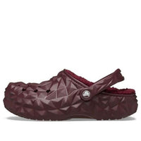 Crocs Lined Geometric Clogs 'Dark Cherry' 210069-6WD