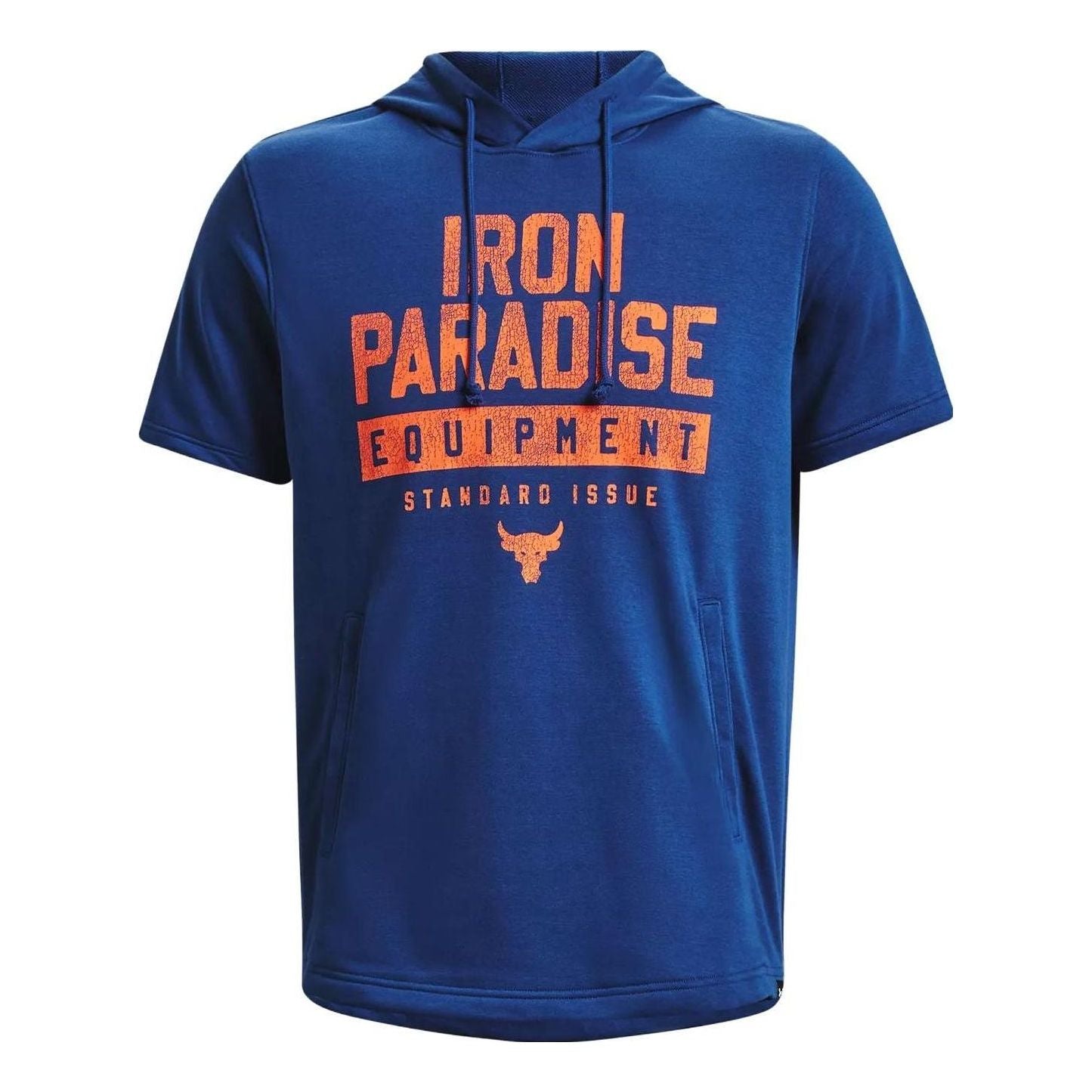 Under Armour Project Rock Short Sleeve Hoodie 'Blue Orange' 1378018-471