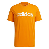 Men's adidas neo Ce Logo Tee Logo Printing Sports Round Neck Short Sleeve Orange T-Shirt H14239