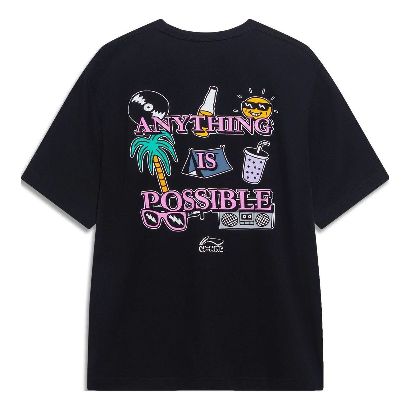 Li-Ning Anything Is Possible T-shirt 'Black' AHST179-4