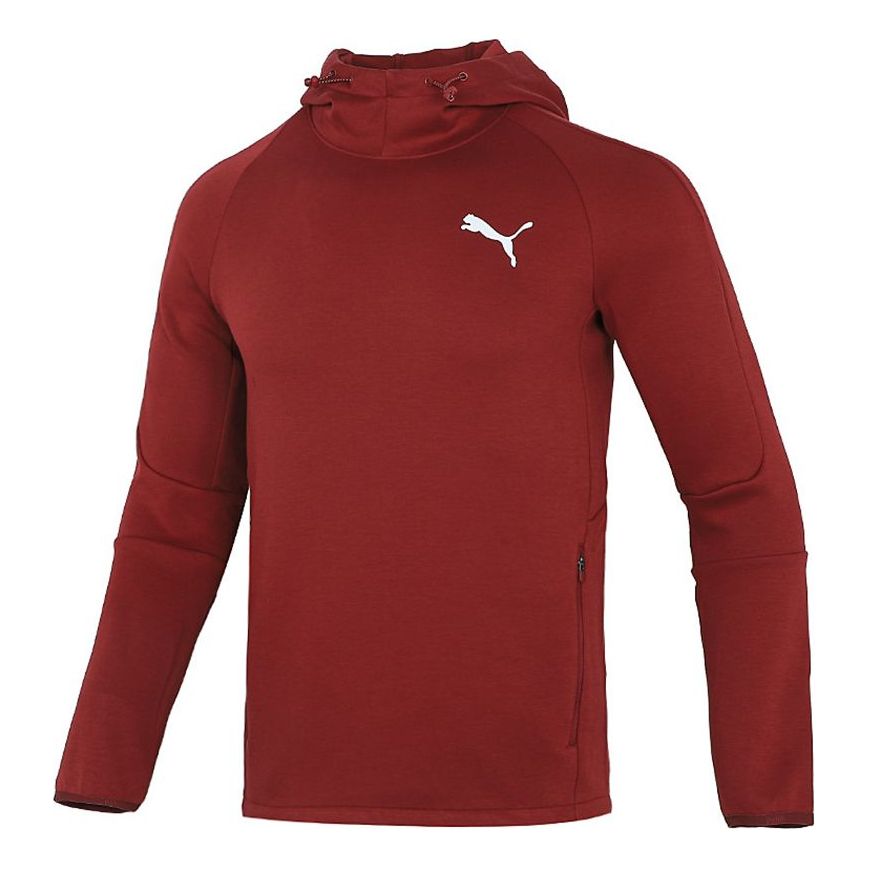 PUMA Logo Printing Sports Pullover Deep Red 846340-22