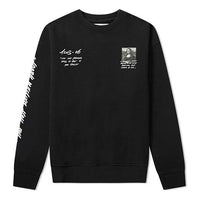 Off-White SS19 Back Mens Logo Mona Lisa Round Neck Sweater OMBA035S190030051020