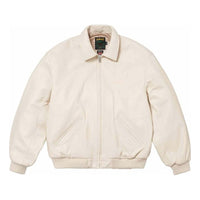 Supreme x Schott Hooded Leather Bomber Jacket 'White' SUP-SS24-076