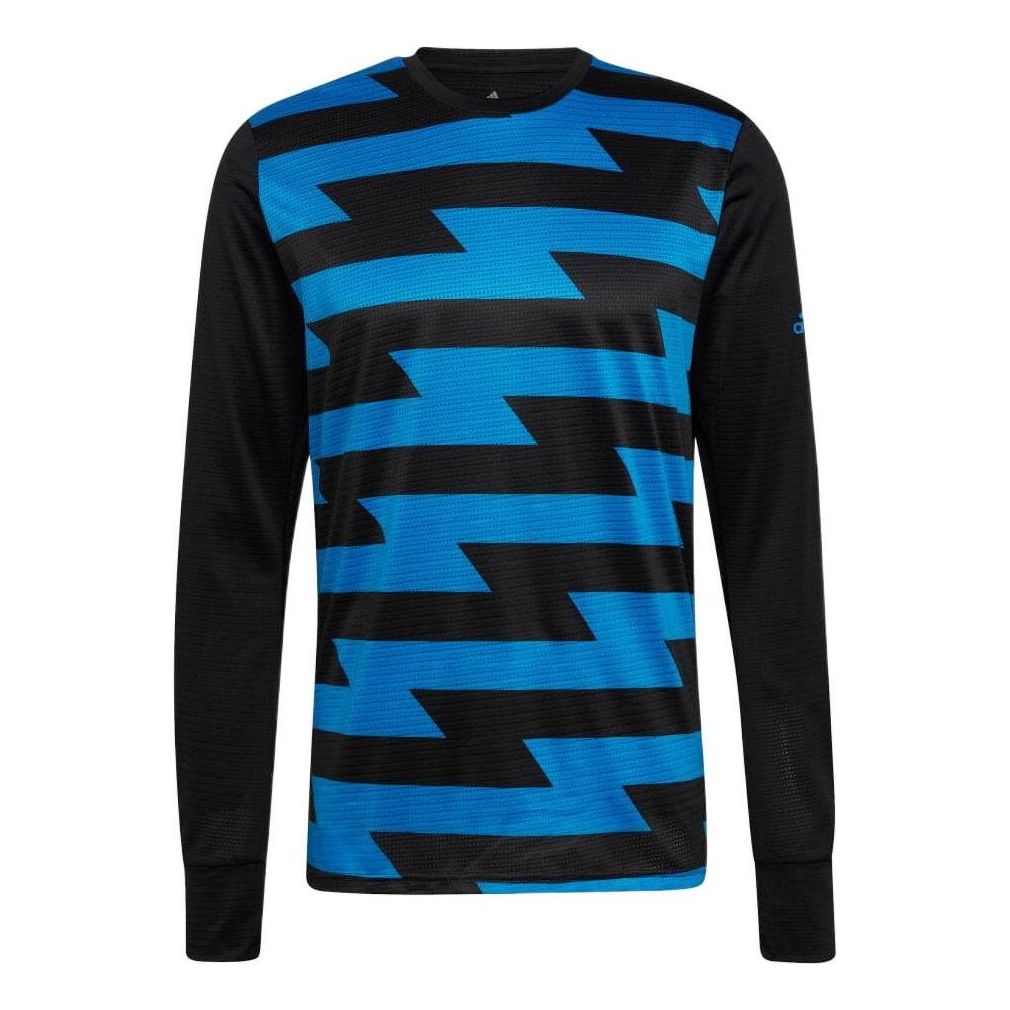 adidas Own The Run Long Sleeve Top 'Black Blue' HI3039