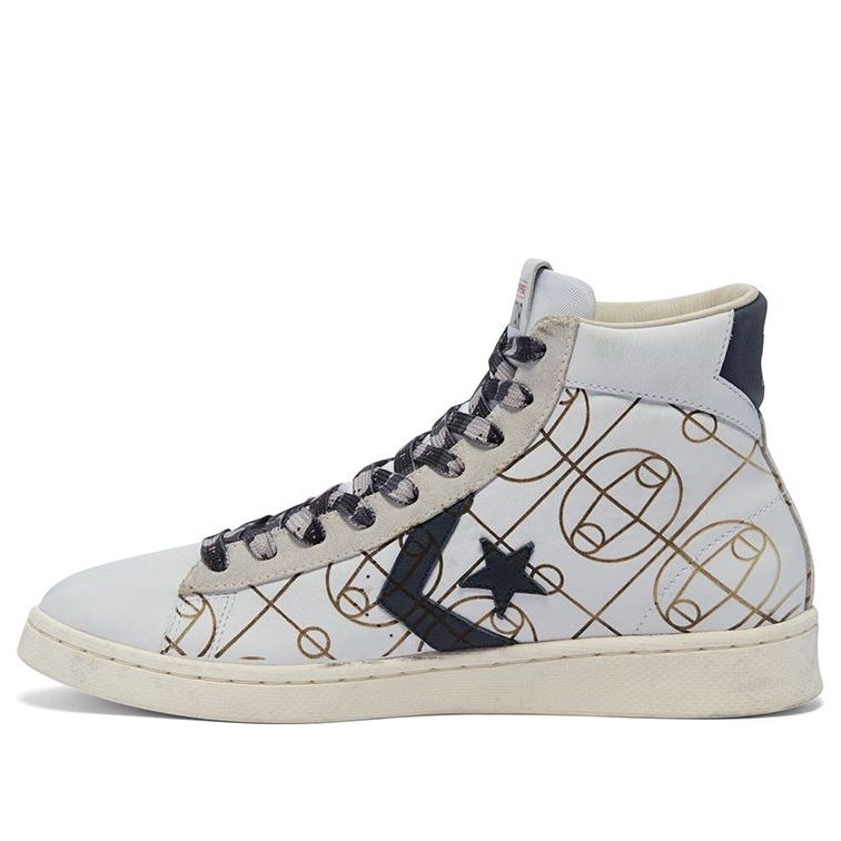 Converse Pro Leather High Top Shoes White/Golden 169116C