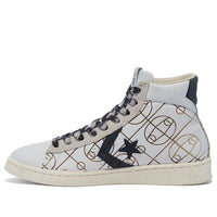Converse Pro Leather High Top Shoes White/Golden 169116C