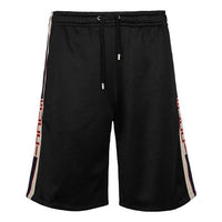 Men's Gucci Side Logo Plain Weave Knit Shorts Black 475355-X5U11-1014