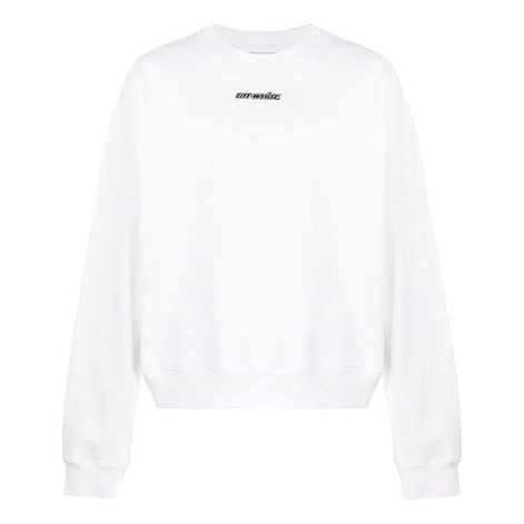 Off-White FW20 Masked Face Arrow Crew Mens Long Sleeve Sweater OMBA025E20FLE0090110