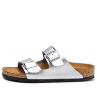 Birkenstock Arizona Birko-Flor Narrow Fit Sandals 'Silver' 1012283