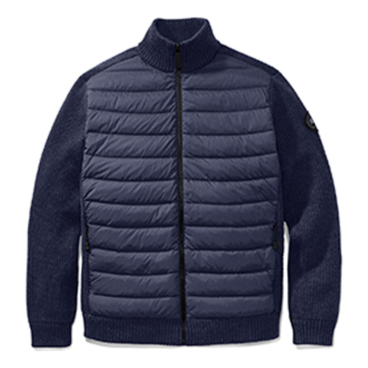 Canada Goose Hybridge Black Label Knitted Down Jacket For Men Navy 6930M-67