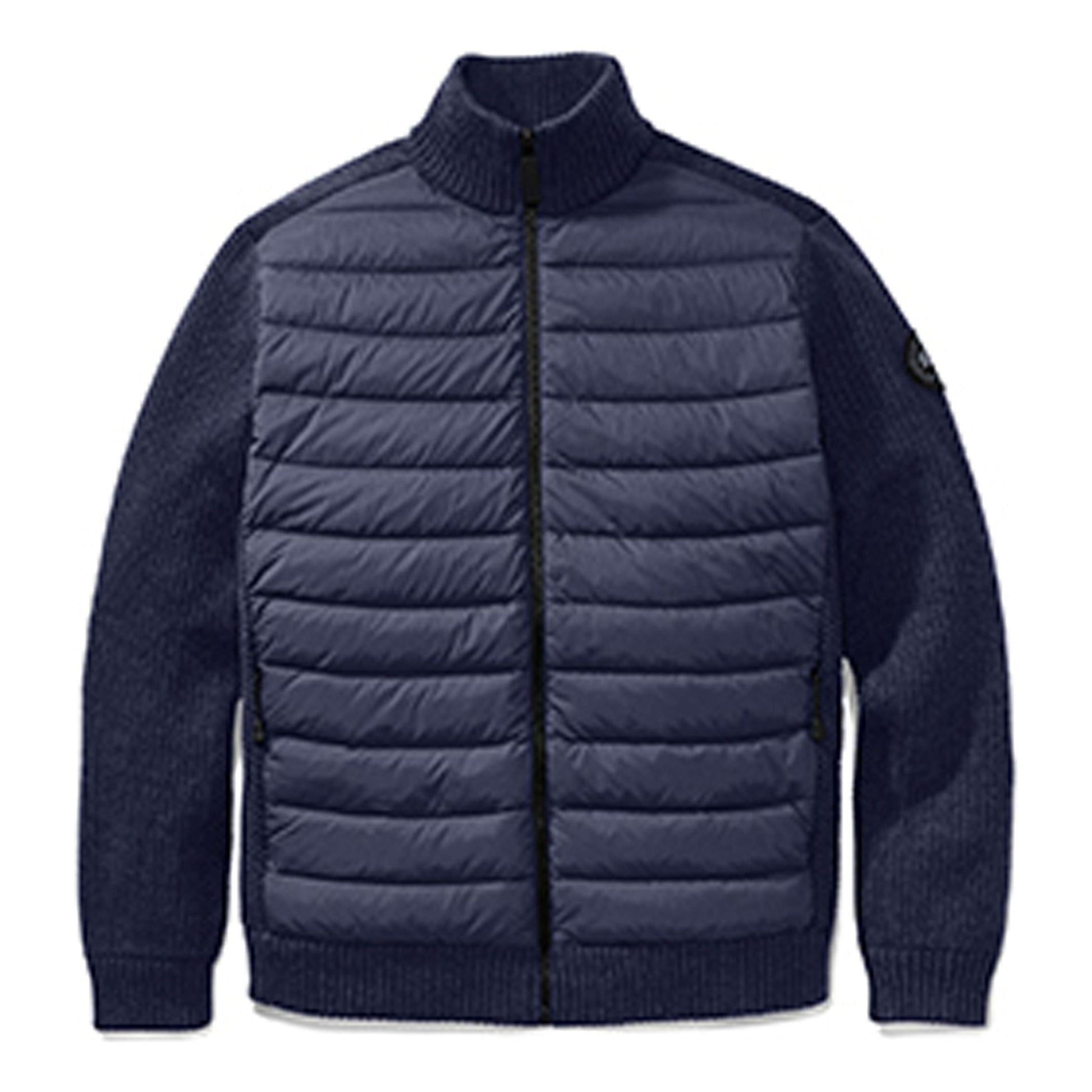 Canada Goose Hybridge Black Label Knitted Down Jacket For Men Navy 6930M-67