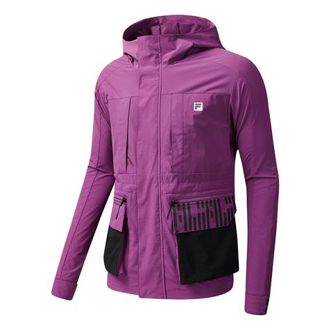 FILA Athletics Cargo Woven Zipper Jacket Purple A11M031712F-PU