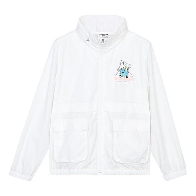 (GS) Skechers Casual Graphic Jacket 'White Blue' L222G051