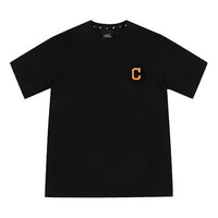 MLB Alphabet Printing Round Neck Pullover Short Sleeve Unisex Black 31TS03031-45L