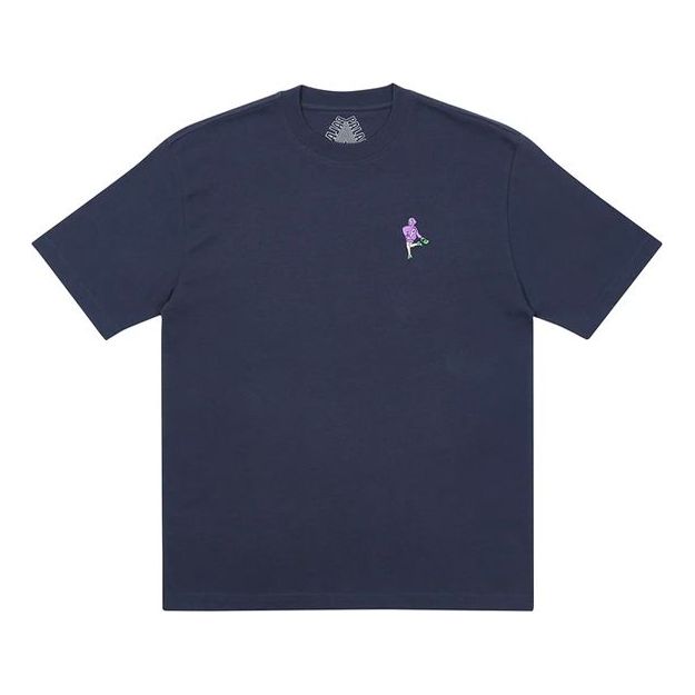 PALACE Handbag Navy Micro Mark Round Neck Short Sleeve Unisex Navy Blue P20TS017