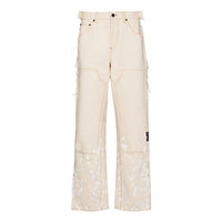 Off-White x Browns 50 Carpenter Mens Retro Loose Causal White Trousers OMCA172G20FAB0011717
