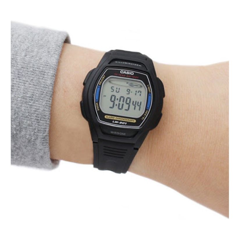 CASIO STANDARD Series Small Cozy waterproof Sports Blue Digital LW-201-2A2021