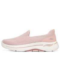 (WMNS) Skechers Go Walk Arch Fit Slip on 'Pink White' 124483-MVE