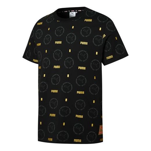 PUMA x HARIBO Bear Crossover Round Neck Pullover Printing Short Sleeve Couple Style Black 532762-01
