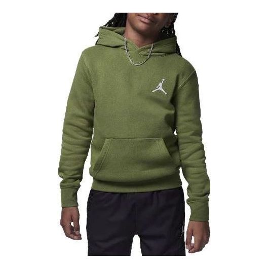 (GS) Air Jordan MJ Pullover Hoodie 'Sky J Light Olive' 95C551-EF9