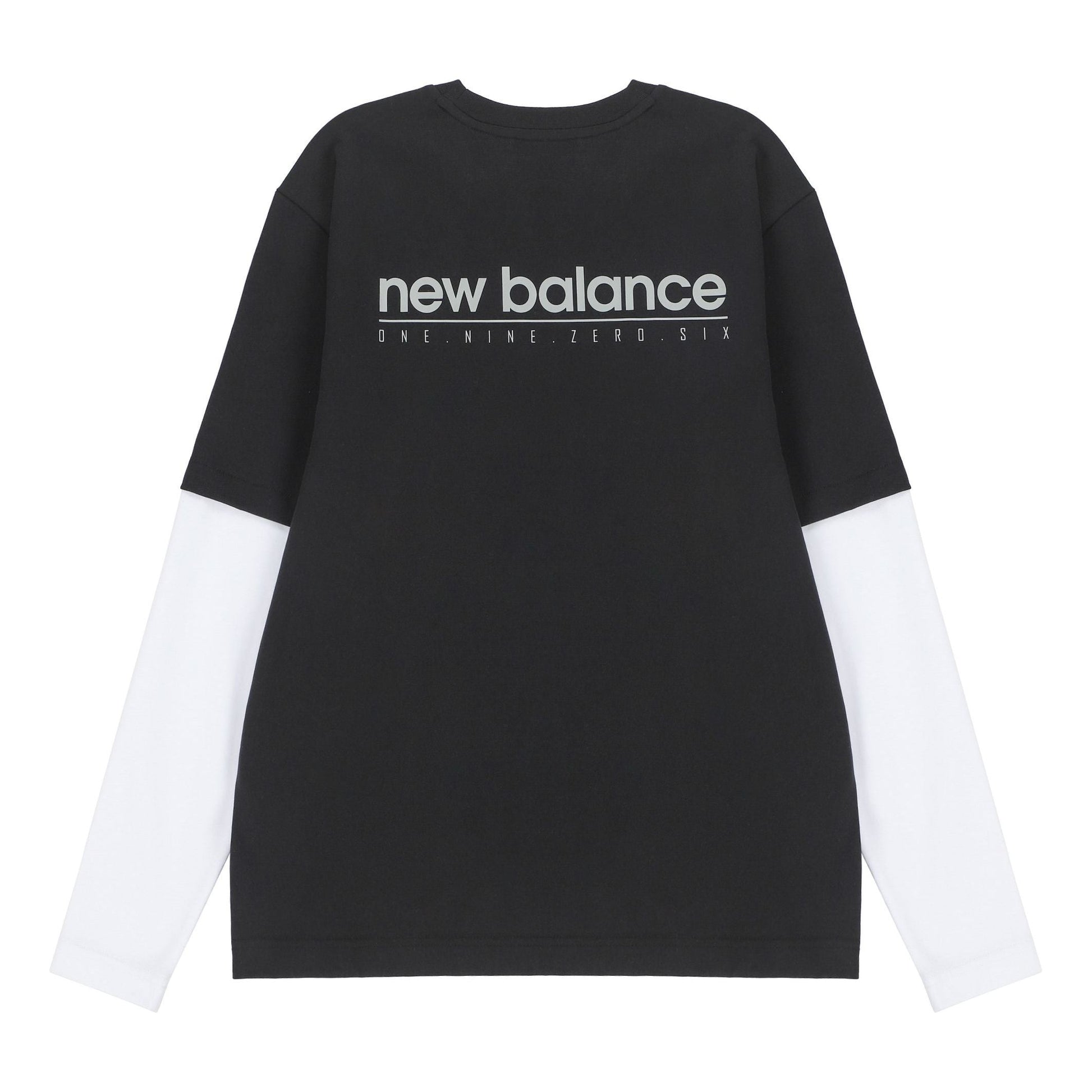New Balance Contrasting Colors Sports Round Neck Pullover Black T-Shirt 5DC16063-BK