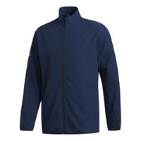 Men's adidas Golf Core Solid Color Zipper Sports Stand Collar Windproof Jacket Blue GD0834