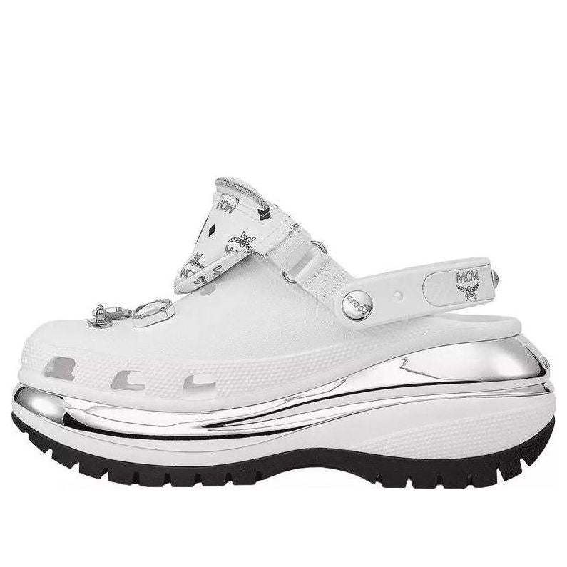 Crocs Mega Crush Clogs 'White Silver' 209357-100