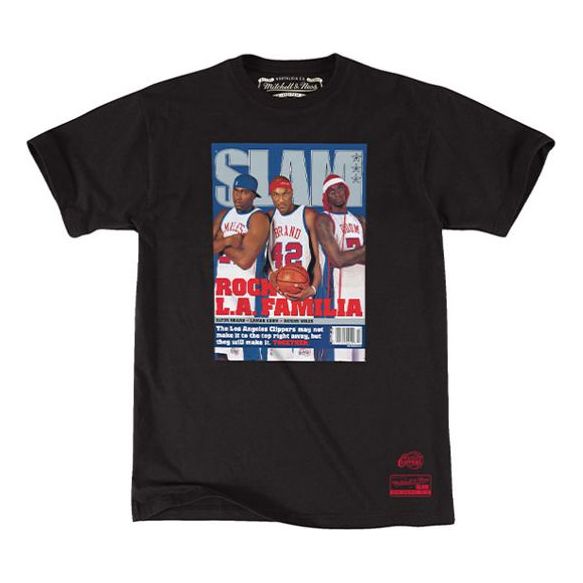 Men's Mitchell & Ness x SLAM Crossover Poster Short Sleeve Black BMTRBA18455-CLBBLCKMLT