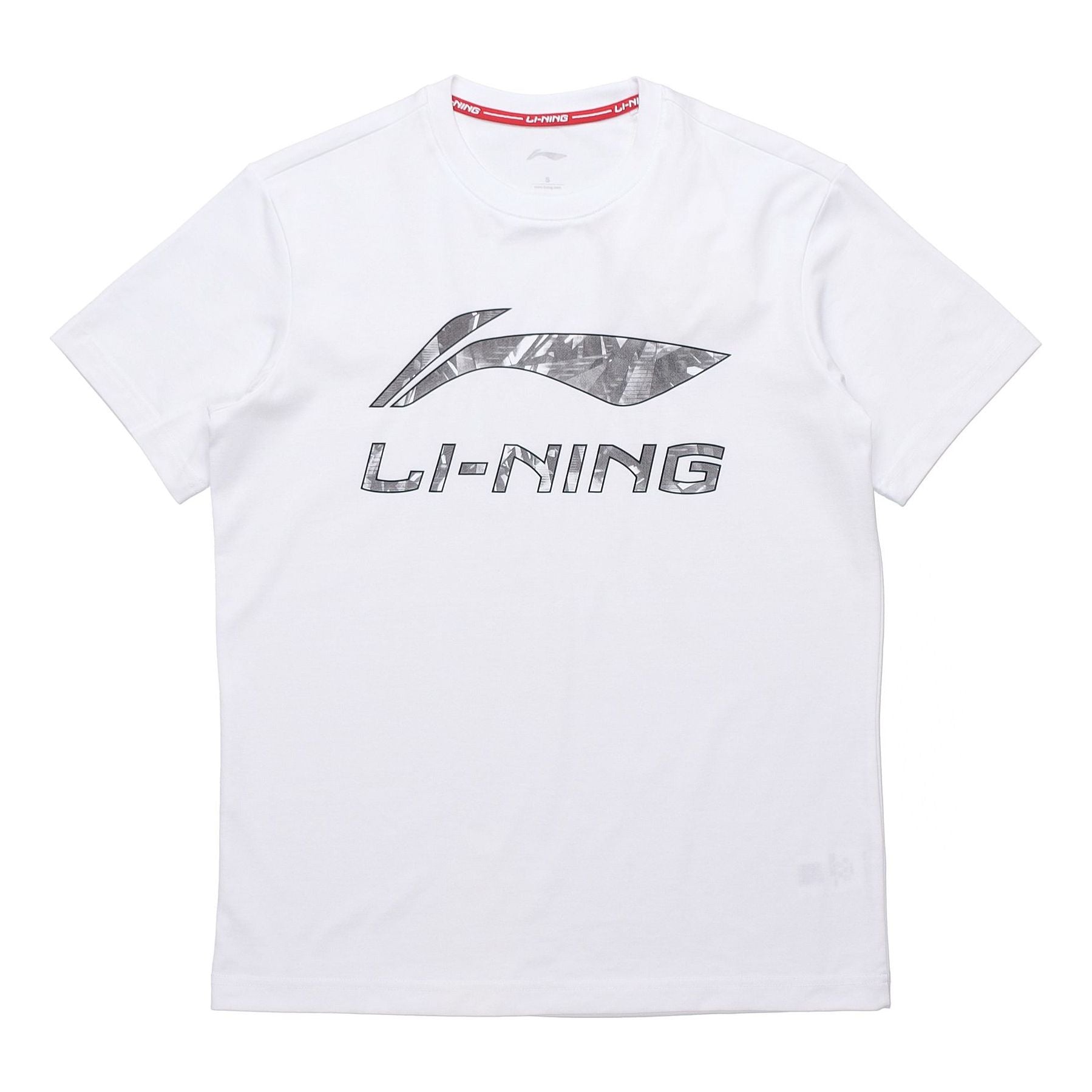 Li-Ning Printed Logo Casual Short Sleeve Tee 'White Silver' AHSP495-7