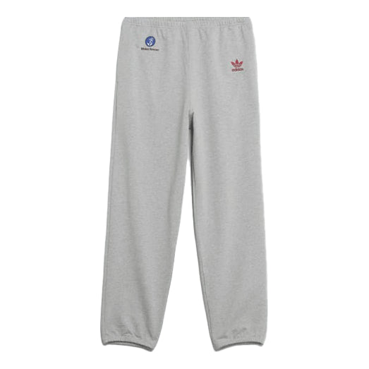 adidas originals FW21 Cotton Fleece Logo Solid Color Casual Pants/Trousers Gray HC1654