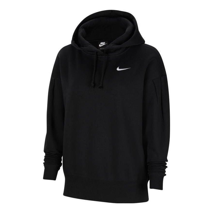 (WMNS) Nike Hoodie Fleece Trend 'Black White' CZ2590-010