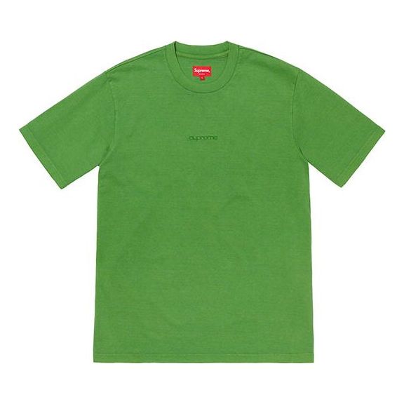 Supreme SS19 Overdyed Tee Washed Distress Short Sleeve Unisex Green SUP-SS19-858