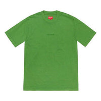 Supreme SS19 Overdyed Tee Washed Distress Short Sleeve Unisex Green SUP-SS19-858