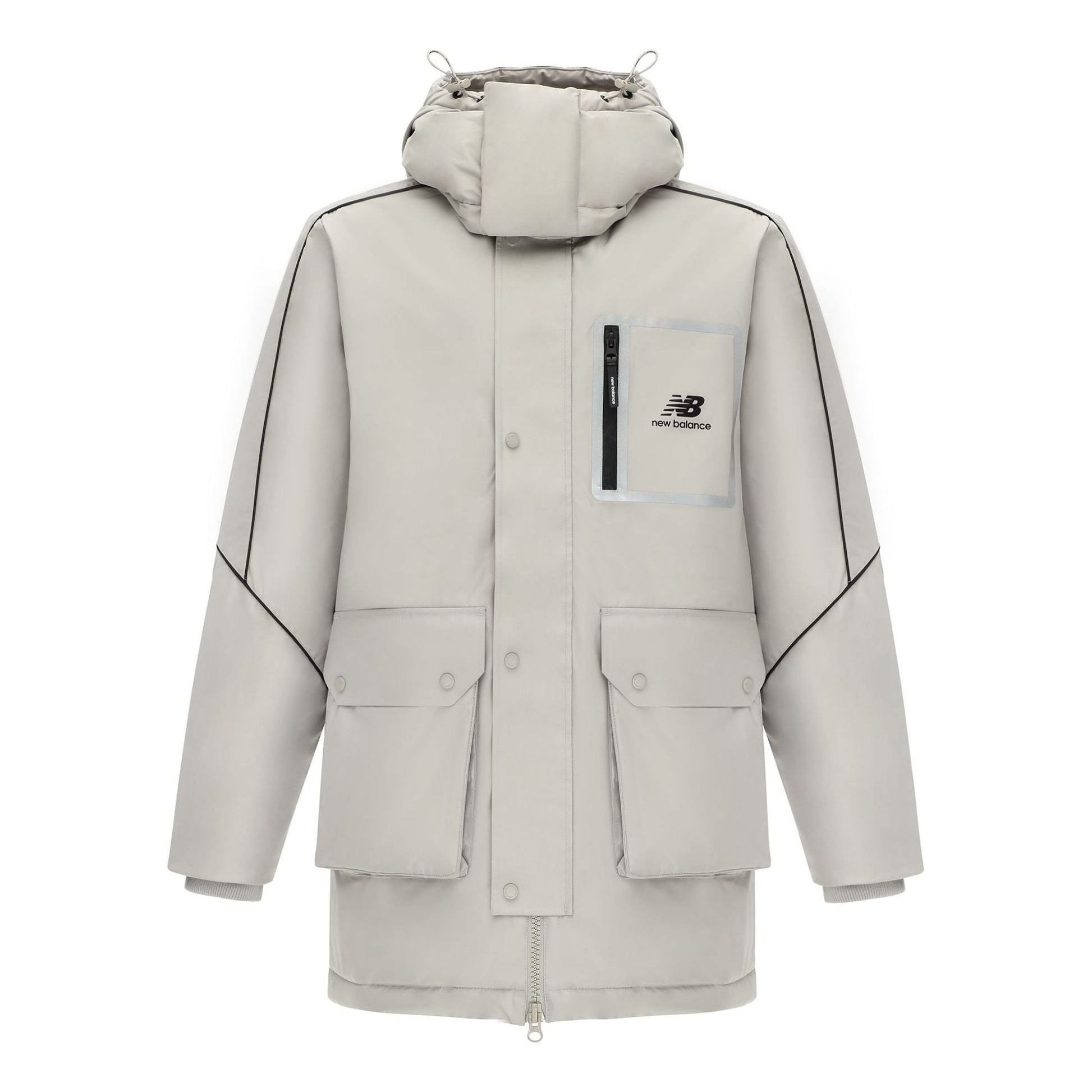 New Balance Sportswear Hooded Jacket Asia Sizing 'Grey Black' AMJ14320-ARF