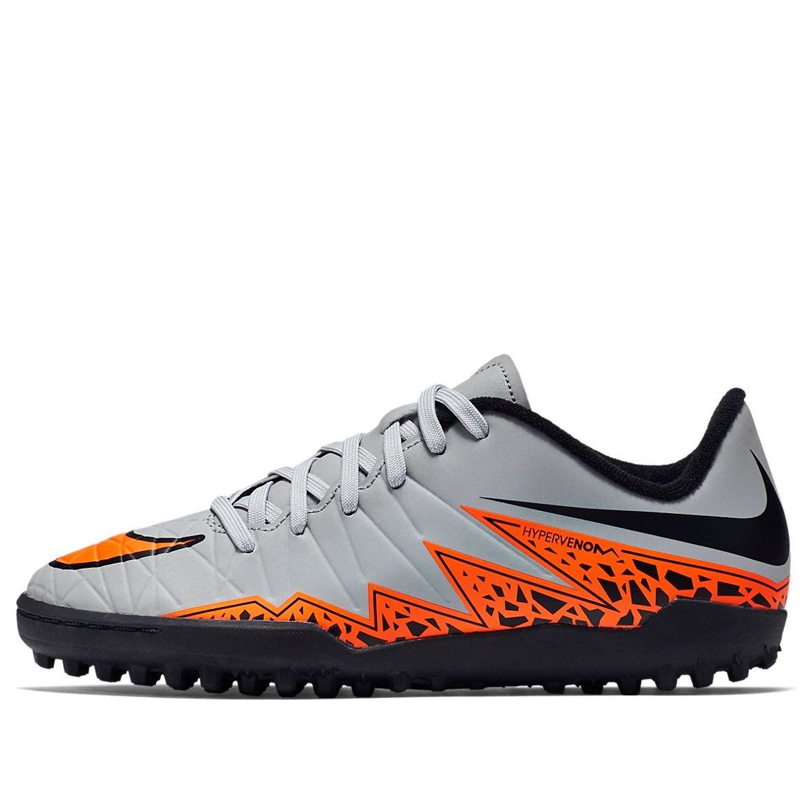 (GS) Nike HyperVenom Phelon II TF 'Grey Orange Black' 749922-080