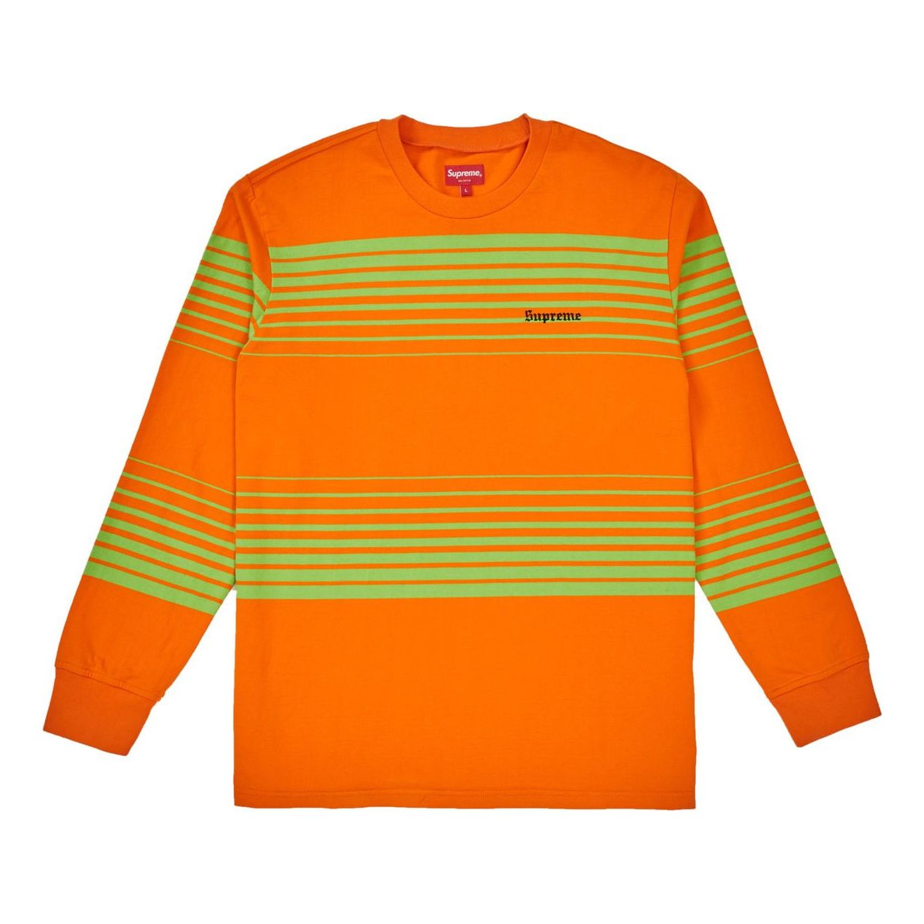 Supreme FW18 Fade Stripe L/S Top Orange Long Sleeves SUP-FW18-1055