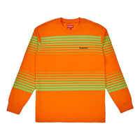 Supreme FW18 Fade Stripe L/S Top Orange Long Sleeves SUP-FW18-1055