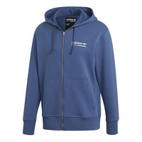 adidas originals Athleisure Casual Sports Stay Warm Windproof Hooded Jacket Blue DV1920