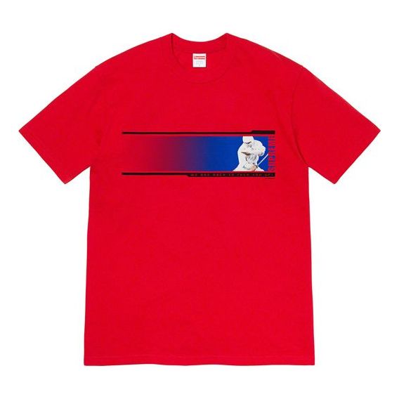 Supreme FW19 Week 7 Were Back Tee Printing Short Sleeve Red SUP-FW19-749