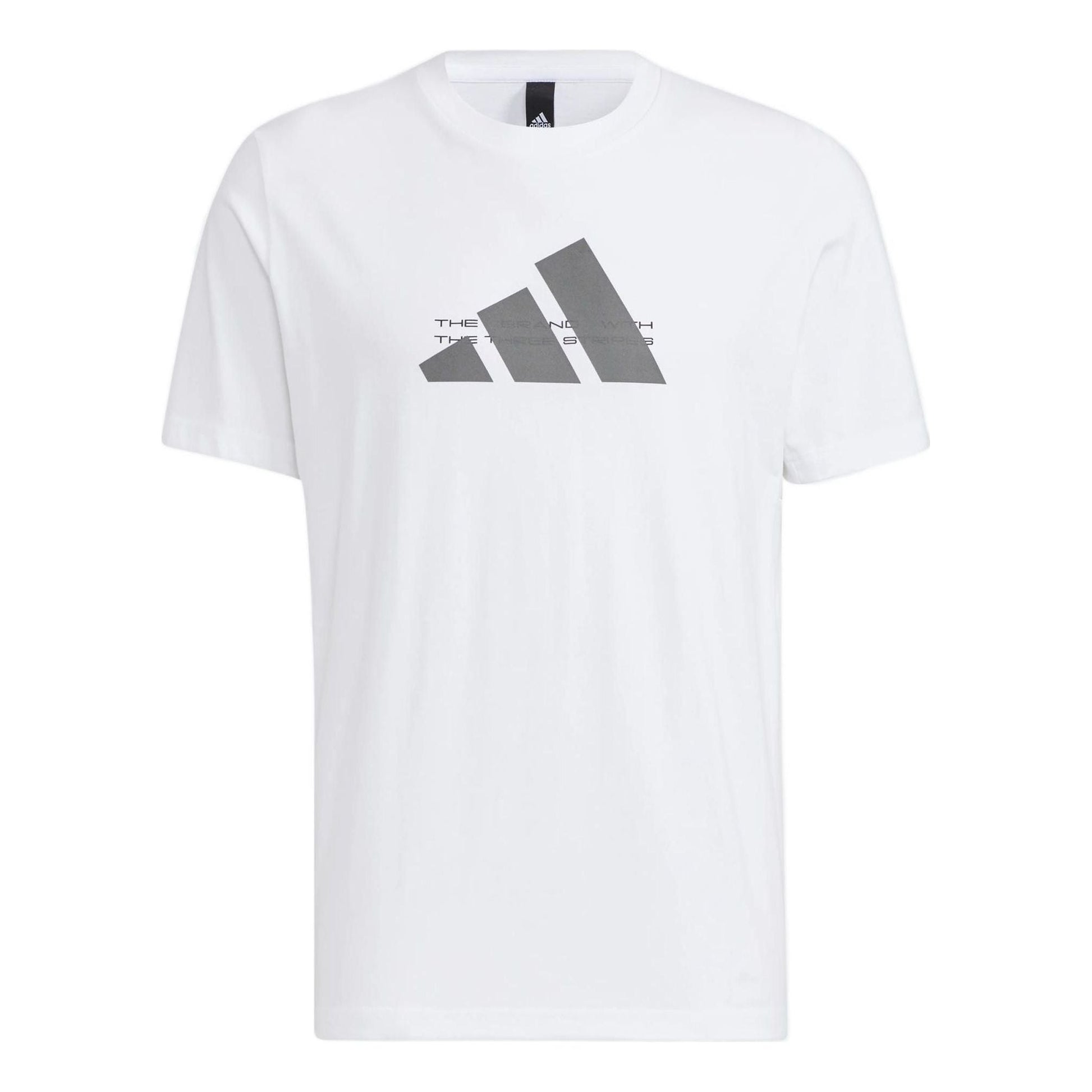 adidas Alphabet Large Logo Printing Round Neck Short Sleeve White HE9939