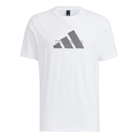 adidas Alphabet Large Logo Printing Round Neck Short Sleeve White HE9939