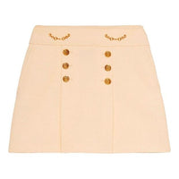 (WMNS) Gucci Horseback Buckle Diamond Wool Skirt For White 643330-ZAF5T-9205